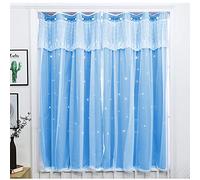 Tenda corta per camera da letto a due piani, con occhielli in pizzo isolante