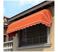 Tenda curva retrattile for porte e finestre - Tenda parasole pieghevole da esterno for ristoranti e negozi(Orange,135x80x80CM)