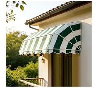 Tenda da balcone a scomparsa, manuale, con manovella, regolabile in altezza, in lega di alluminio, ideale per veranda e patio