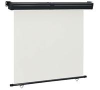 Tenda da balcone con scatola in acciaio: 165 x 250 cm, crema, protezione da sguardi indiscreti, resistente alla ruggine, allungabile, tenda da sole per balcone, set di montaggio e copertura
