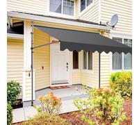 Tenda da balcone regolabile, resistente ai raggi UV, senza trapano, parasole verticale per esterni, per terrazze, balconi e cortili, protezione da sole e pioggia