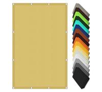 Tenda da balcone resistente 3 x 4 m, impermeabile, protezione UV, antivento, impermeabile, con corde di tensione, per giardino, patio, sabbia, giallo