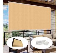Tenda da balcone stabilizzata ai raggi UV, 6 x 6 m, resistente alle intemperie, resistente agli strappi, protezione dalla grandine e dalla privacy, per giardino e piante, colore marrone chiaro