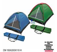 TENDA DA CAMPEGGIO 2 POSTI CON SACCA IN POLIESTERE CM 150X200X110 H