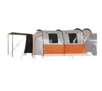 Tenda da Campeggio 4 Persone Grigio e Arancione Impermeabile