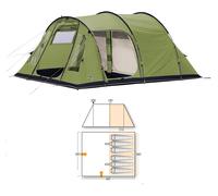 Tenda da campeggio 6 posti VANGO ICARUS 600 Surf Blue
