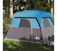 vidaXL Tenda da Campeggio a Cabina per 4 Persone Blu Impermeabile, Tenda, Tenda da Esterno, Tenda Leggera, Tenda da Giardino, Tenda da Giardino