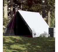 Tenda da campeggio a cuneo per 2 persone, colore bianco, oscurante, impermeabile e antivento, facile da montare con sistema a incastro, leggera e portatile, per avventure all'aria aperta, perfetta