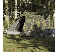 vidaXL Tenda da Campeggio a Cupola 3 Persone Mimetica Impermeabile, Tenda, Tenda da Esterno, Tenda per 3 Persone, Tenda da Giardino