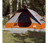 vidaXL Tenda da Campeggio a Cupola 4 Persone Grigio e Arancione