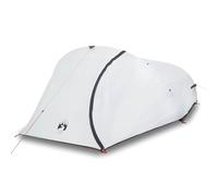 Tenda da campeggio a cupola bianca, impermeabile, per 4 persone, in poliestere con rivestimento in poliuretano, tessuto oscurante che blocca il 99% della luce, tenda rimovibile, connettore elettrico