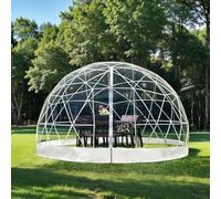 Tenda da campeggio a cupola da giardino, resistente alle intemperie, con copertura trasparente per 4-8 persone, cupola da giardino per esterni, Natale