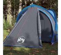Tenda da Campeggio a Cupola per 2 Persone, Impermeabile e Antivento, con Porta Elettrica e Rete Zanzariera, Ideale per Trekking e Spiaggia, Blu, 222x120x110 cm