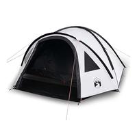 Tenda da campeggio a cupola per 4 persone - Tenda familiare impermeabile per avventure all'aria aperta - Tenda scura bianca con telaio stabile - ideale per campeggio e tempo libero