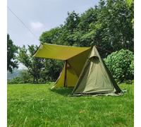 Tenda da campeggio a piramide 360PRO, leggera e invernale, con ghetta antineve, antivento, impermeabile, per climi freddi, montagna, campeggio, escursionismo (verde)