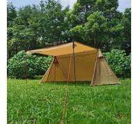 Tenda da campeggio a piramide 360PRO, leggera e invernale, con ghetta antineve, antivento, impermeabile, riparo per clima freddo, montagna, campeggio, escursionismo (marrone)