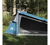 Tenda da Campeggio a Tunnel 2 Persone, Impermeabile e Leggera, con Telo Antipioggia Rimovibile, Design Ventilato, Ideale per Escursioni e Spiaggia, Blu, 222 x 140 x 85 cm