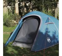 Tenda da Campeggio a Tunnel 3 Persone, Impermeabile e Antivento, con Telo Esterno Rimovibile, Ideale per Campeggio, Spiaggia e Carpfishing, Blu, 283 x 193 x 125 cm