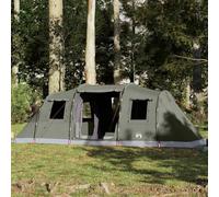 Tenda da Campeggio a Tunnel 6 Persone, Verde Oliva Impermeabile, 2 Cabine Letto Separate, con Borsa Trasporto, Ideale per Spiaggia e Carpfishing, 564 x 240 x 205 cm