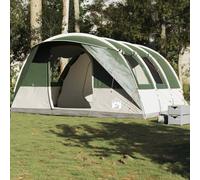 Tenda da Campeggio a Tunnel Impermeabile per 5 Persone Verde con E-Port e Parapioggia Staccabile, Design Moderno per Avventure Outdoor, Facile Installazione e Trasporto,