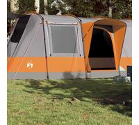 vidaXL Tenda da Campeggio a Tunnel per 4 Persone Grigio e Arancione