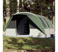 Tenda da Campeggio a Tunnel per 7 Persone, Verde Impermeabile 5000mm, con Elettricità e Zanzariere, Ideale per Famiglie e CarpFishing, 470 x 435 x 234 cm