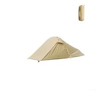 Tenda da campeggio a tunnel per due persone, ultraleggera, con materiale esterno resistente alle intemperie e spazioso interno per uso su sentiero (marrone)