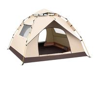 Tenda Da Campeggio All'aperto, Beige, Tenda A Montaggio Rapido Con Due Porte E Due Finestre, Protezione Dal Sole E Dalla Pioggia(Silver,200 * 200 * 135cm)