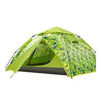 Tenda da Campeggio all'aperto, Tenda Automatica a Doppia Porta a Due Piani 3-4, più Tenda da Campeggio Spaziale, Verde