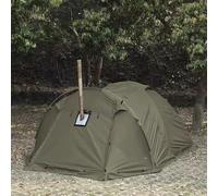 Tenda da Campeggio con Doppia Parete, Grande Tenda Impermeabile per 4 Stagioni, con Apertura per Stufa e Tendas Divisoria con Due Pali per Separare Le Stanze olive