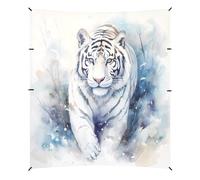 Tenda da campeggio con motivo tigre bianca invernale, 320 x 280 cm