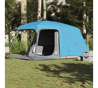 vidaXL Tenda da Campeggio con Portico Cupola 5Persone Blu Impermeabile