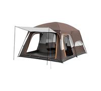 Tenda Da Campeggio For Famiglie - Rifugio Con Due Camere Da Letto E Un Soggiorno, Impermeabile E Di Facile Montaggio, Ideale For Campeggio All'aperto E Tour(Brown)