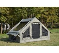 Tenda da campeggio gonfiabile con giacca Stove, 4 - 6 persone, 300D Feel Waterproof Air Tent per 4 stagioni glamping, 5 minuti, Easy Setup Blow Up House, Dark Grey (118" x 83" x 79")