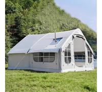 Tenda da campeggio gonfiabile per famiglie, installazione rapida con stufa, tenda gonfiabile per 4 stagioni per avventure all'aperto