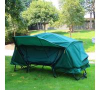 Tenda da campeggio impermeabile a doppio strato con finestra in garza e borsa portaoggetti, imbottitura in schiuma EVA per un elevato comfort all'aperto