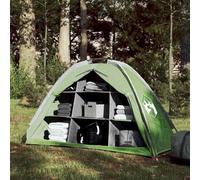 Tenda da campeggio impermeabile con 9 scomparti in verde, organizer per attrezzi da tenda, facile da montare, in poliestere antivento con cuciture sigillate, custodia per il trasporto inclusa.