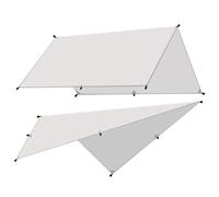 Tenda da campeggio impermeabile, tenda da turismo, baldacchino da giardino, spiaggia, parasole per esterni, ultraleggero (grigio chiaro, 3 x 4 m)