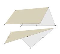 Tenda da campeggio impermeabile, tenda da turismo, baldacchino da giardino, spiaggia, parasole per esterni, ultraleggero (cachi chiaro, 3 x 3 m)