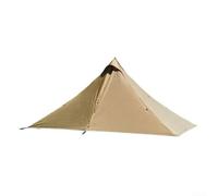 Tenda da campeggio impermeabile ultraleggera, tenda con zaino in spalla piramidale portatile per escursioni, alpinismo e viaggio in moto - leggero e compatto (marrone) Aqiong