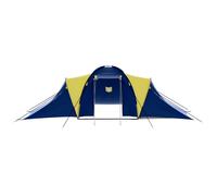 Tenda da Campeggio in Poliestere per 9 Persone Blu e Giallo