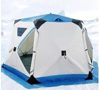 Tenda Da Campeggio Invernale Portatile Isolata 3-5 Persone Tenda Da Pesca Sul Ghiaccio con Fornello Pavimento 420d Esagonale Per Outdoor Pesca E Campeggio(C)