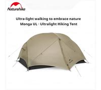 Tenda da campeggio Naturehike 2025 Mongar UL 1-2 persone Tenda da 3 stagioni in nylon 15D Tenda da esterno portatile ultraleggera impermeabile con tappetino 1 Person Brown
