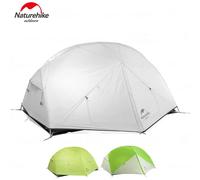 Tenda da campeggio Naturehike Mongar in nylon 20D Tenda per 2 persone Tenda ultraleggera portatile a doppio strato per escursioni all'aperto Tende da 4 stagioni Gray