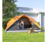 Tenda da campeggio Outsunny per 2-4 persone con gancio e borsa per il trasporto