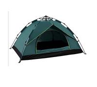 Tenda da campeggio per 1-4 persone, apertura rapida in 3 secondi, due porte con tettoia, molto spazio, resistente al vento e alla pioggia. Adatta per il campeggio/trekking (Green,4 people)