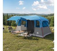 Tenda da campeggio per 10 persone, in poliestere e acciaio, colore: verde