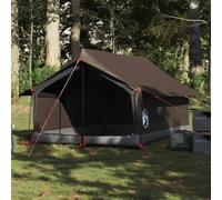 Tenda da campeggio per 2 persone, marrone, impermeabile, con zanzariera