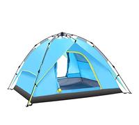 Tenda da campeggio per 3-4 persone, 60 secondi, tenda pop up per sport all'aria aperta, tenda da campeggio, ripari dal sole, tenda da cabina istantanea, design avanzato di ventilazione (blu)