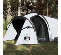 Tenda da campeggio per 3 persone, colore bianco scuro, impermeabile, con tenda rimovibile e apertura di ventilazione per avventure all'aria aperta